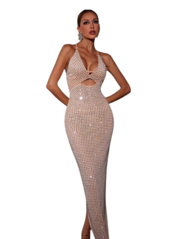 Women’s Sleeveless Cut-Out Front Maxi Dress