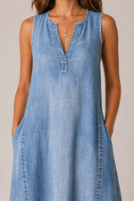 Women’s Sleeveless Denim Midi Dress