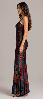 Women’s Sleeveless Floral Print Maxi Dress