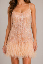 Women’s Sleeveless Fringe Detail Mini Dress