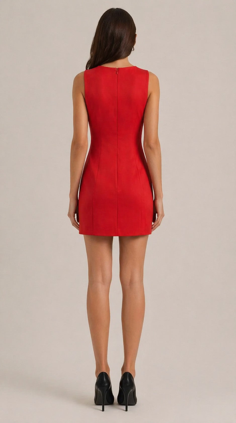 Women’s Sleeveless Front Button Mini Dress