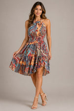 Women’s Sleeveless Halter Neck Mini Dress