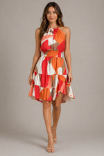 Women’s Sleeveless Halter Neck Mini Dress