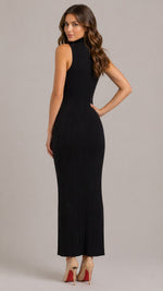 Women’s Sleeveless High Neck Maxi Dress