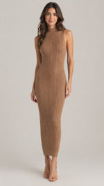 Women’s Sleeveless High Neck Maxi Dress