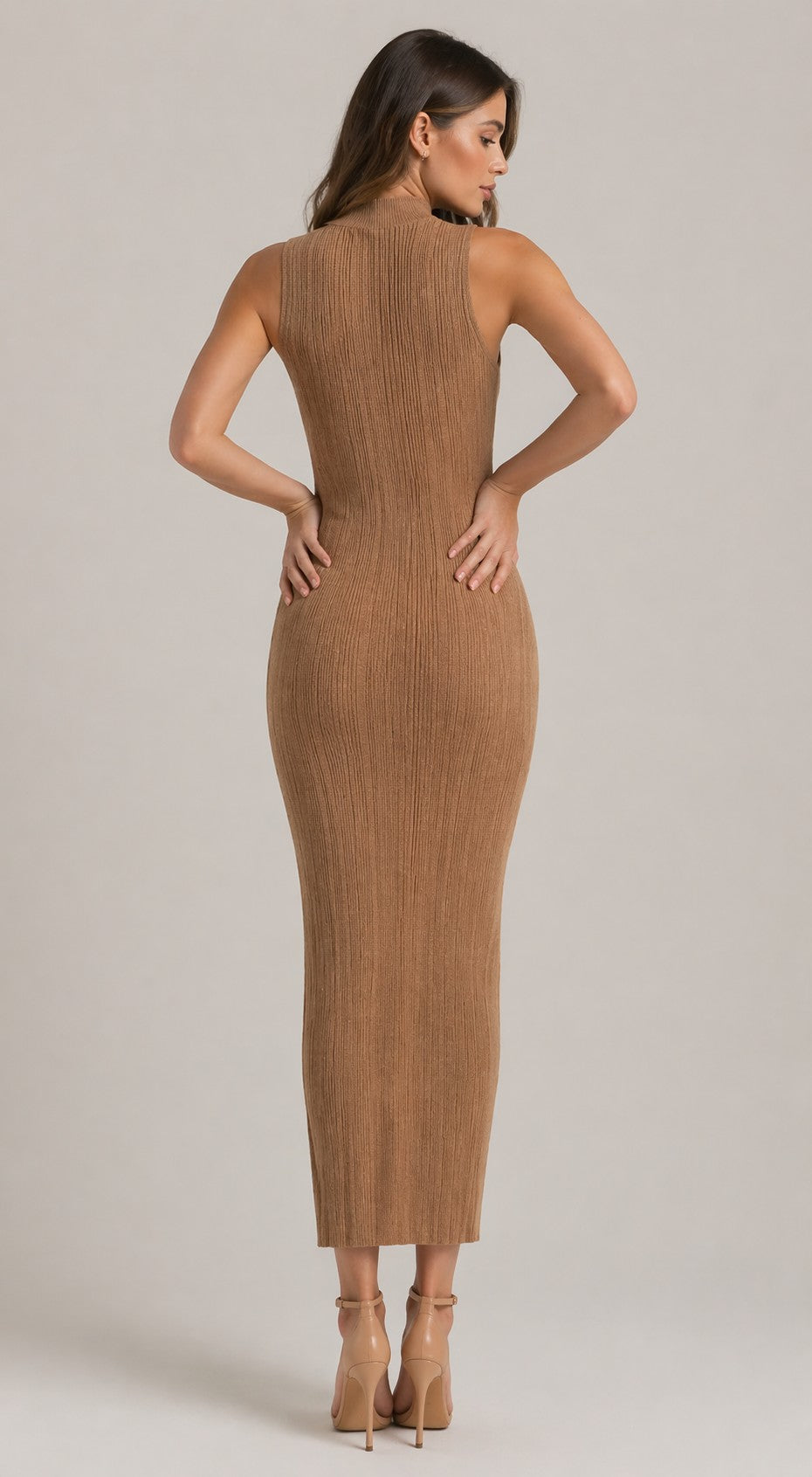Women’s Sleeveless High Neck Maxi Dress