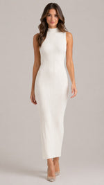 Women’s Sleeveless High Neck Maxi Dress
