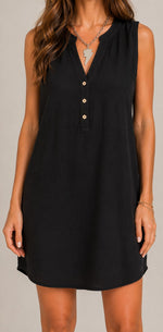 Women's Sleeveless Mini Shift Dress