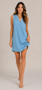 Women's Sleeveless Mini Shift Dress