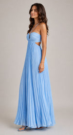 Women’s Sleeveless Pleated Maxi Dress