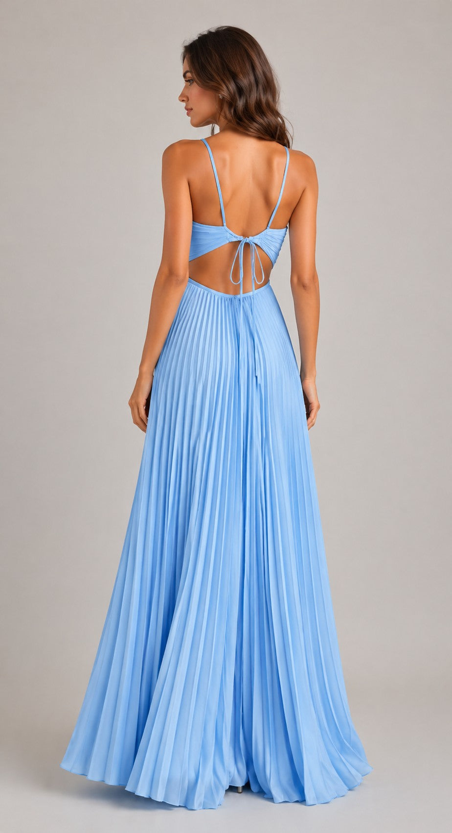 Women’s Sleeveless Pleated Maxi Dress