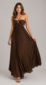 Women’s Sleeveless Pleated Maxi Dress