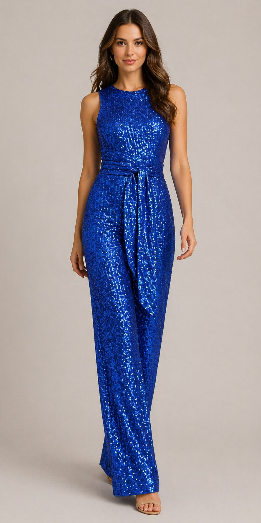 Women’s Sleeveless Round Neck Jumpsuit