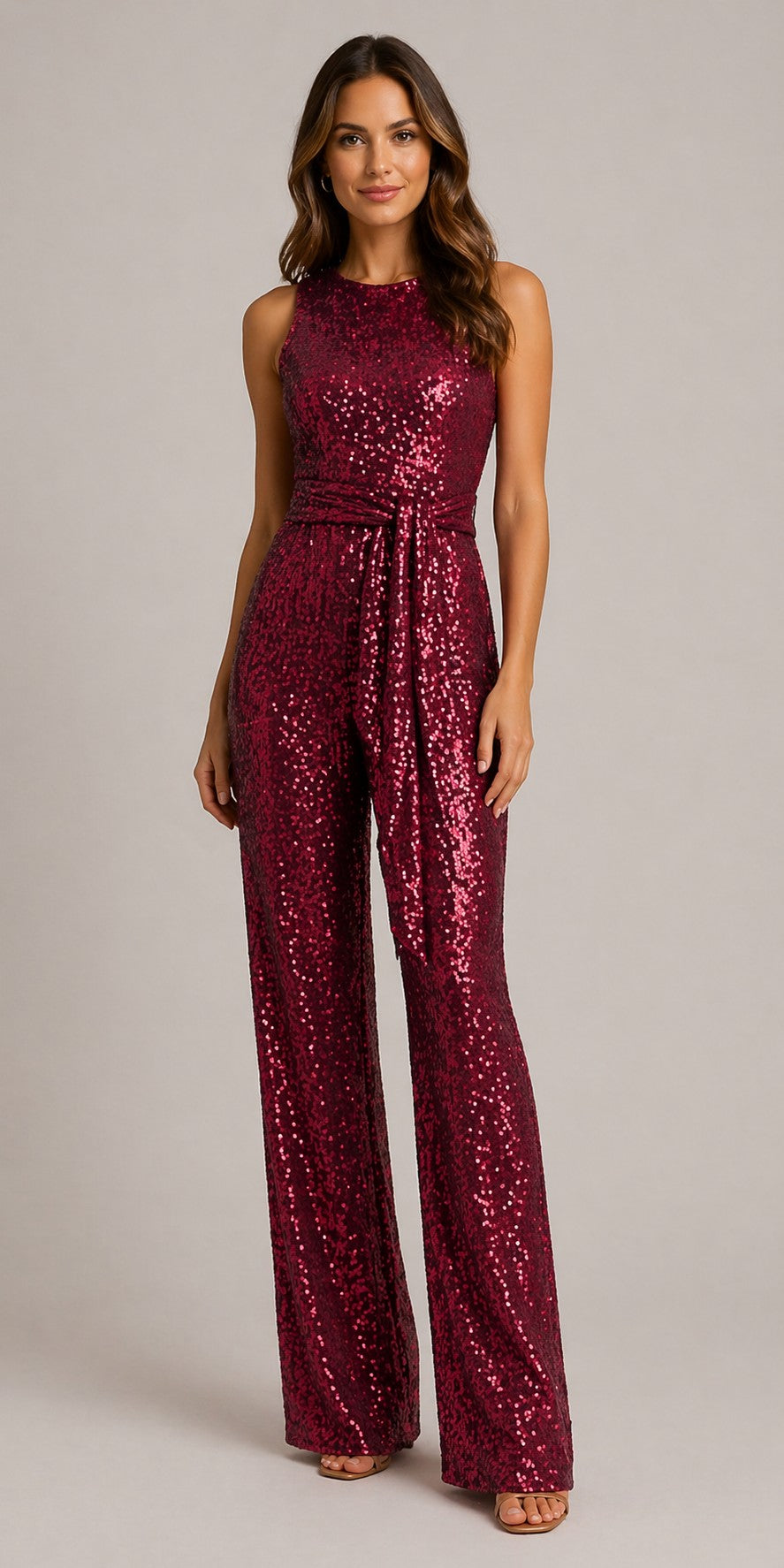 Women’s Sleeveless Round Neck Jumpsuit