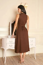 Women’s Sleeveless Round Neck Midi Dress