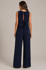 Women’s Sleeveless Round Neck Top Pants Set