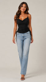 Women's Sleeveless Ruched Cami Top
