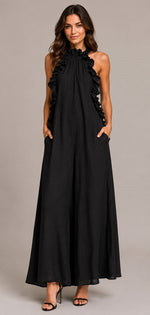 Women's Sleeveless Ruffle Maxi Dress