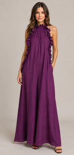 Women's Sleeveless Ruffle Maxi Dress