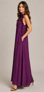Women's Sleeveless Ruffle Maxi Dress