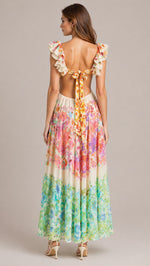 Women’s Sleeveless Ruffle Strap Maxi Dress