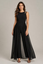 Women’s Sleeveless Sheer Overlay Jumpsuit