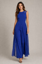 Women’s Sleeveless Sheer Overlay Jumpsuit