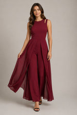 Women’s Sleeveless Sheer Overlay Jumpsuit