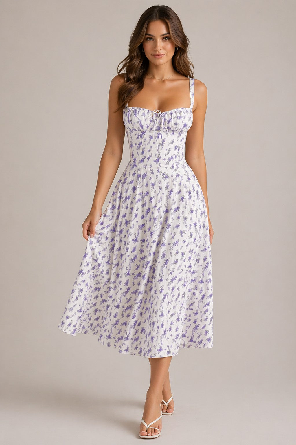 Women’s Sleeveless Side Slit Midi Dress