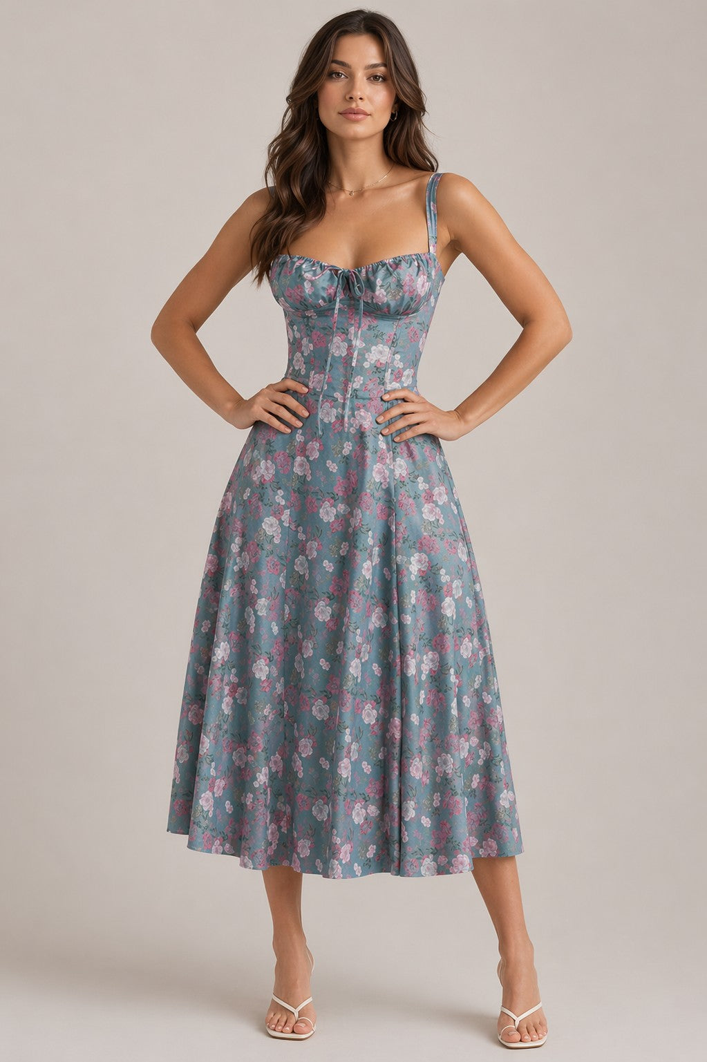 Women’s Sleeveless Side Slit Midi Dress