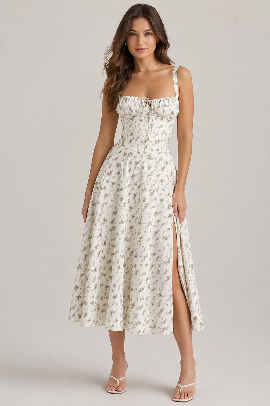 Women’s Sleeveless Side Slit Midi Dress