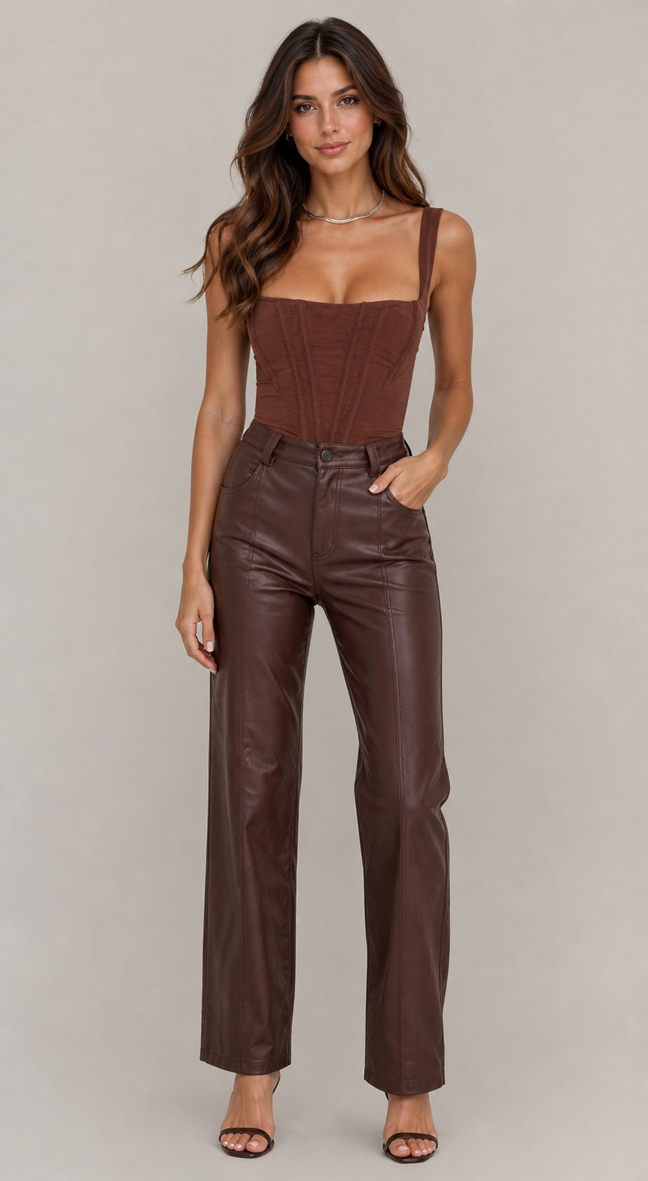 Women’s Sleeveless Square Neck Corset Top