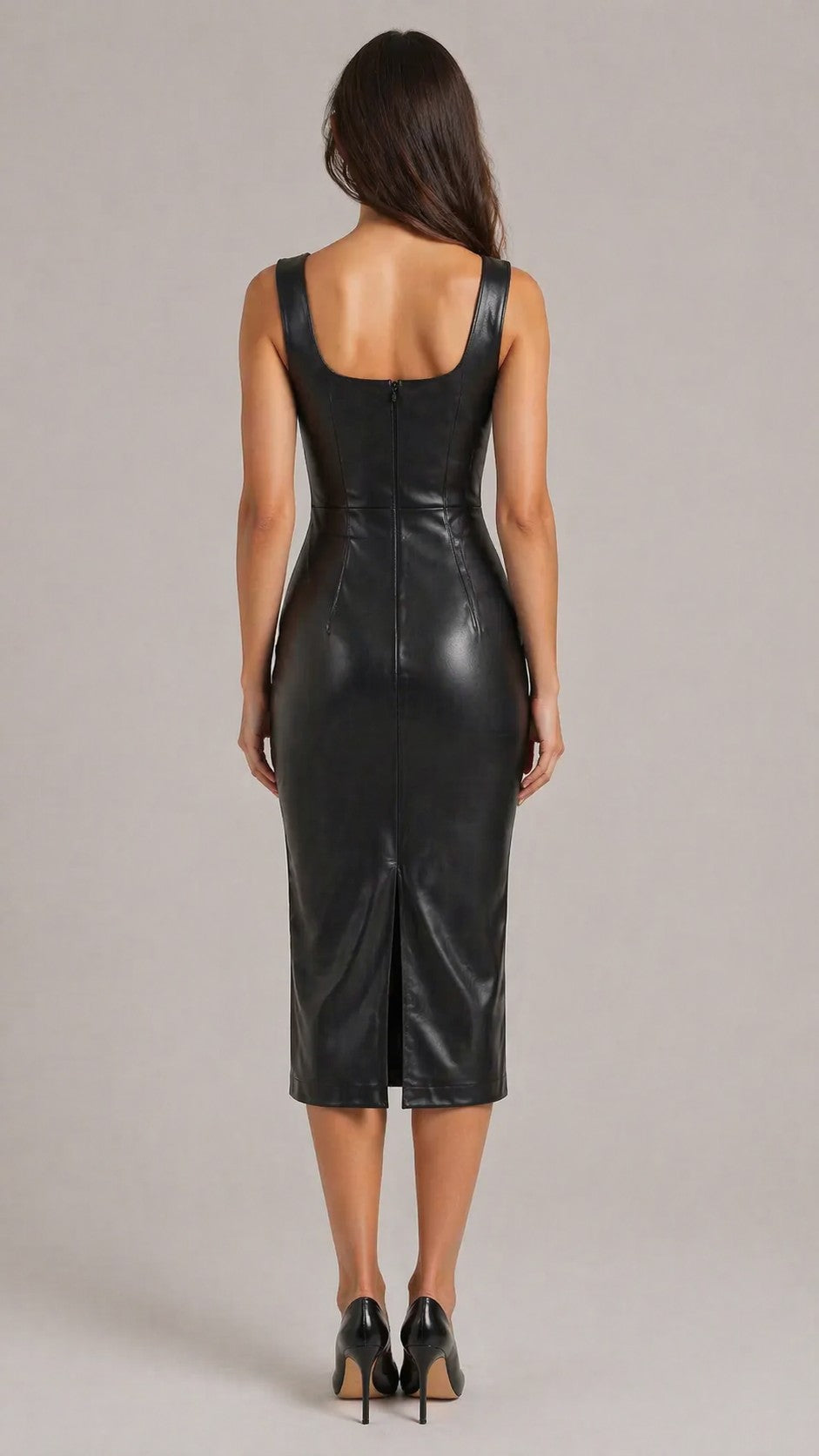 Women’s Sleeveless Square Neck Midi Dress