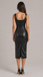 Women’s Sleeveless Square Neck Midi Dress