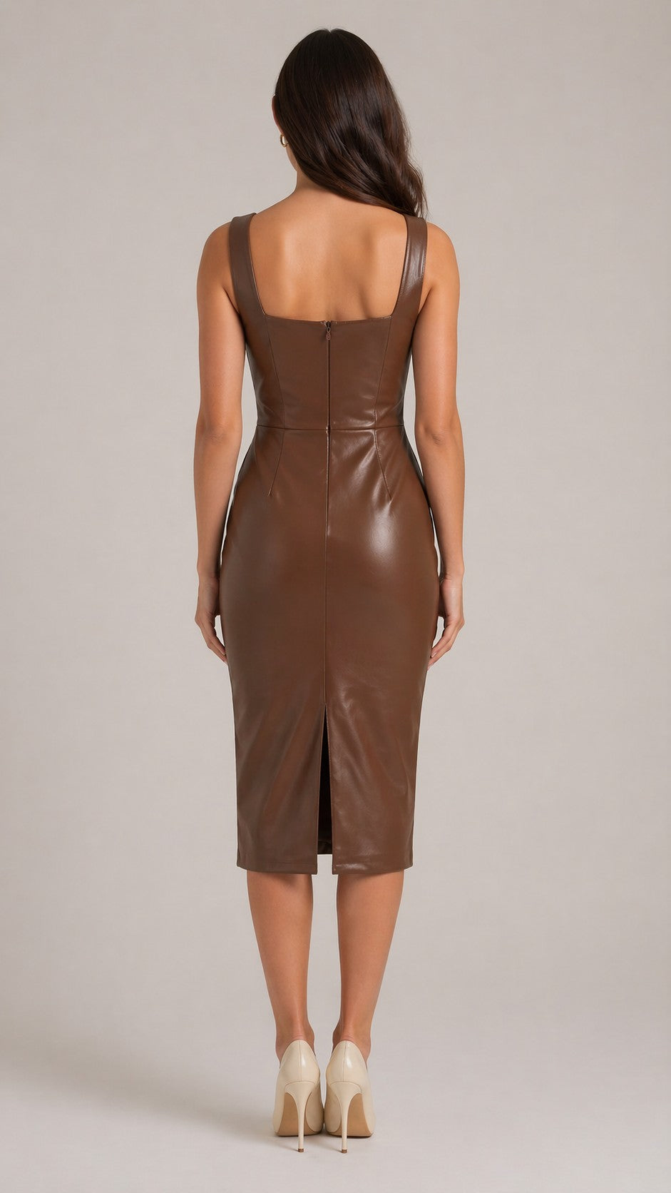 Women’s Sleeveless Square Neck Midi Dress