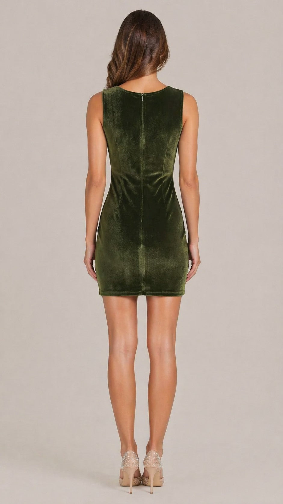 Women’s Sleeveless Square Neck Side Slit Mini Dress