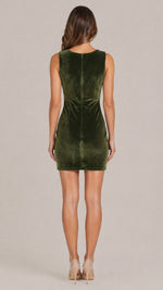 Women’s Sleeveless Square Neck Side Slit Mini Dress