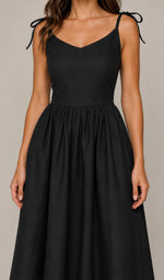 Women's Sleeveless Tie Shoulder Midi Dress