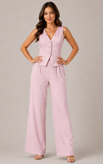 Women’s Sleeveless Top and Wide Leg Pants Set