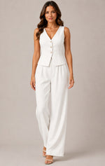 Women’s Sleeveless Top and Wide Leg Pants Set