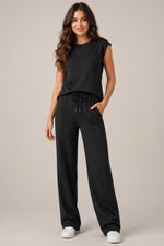 Women’s Sleeveless Top Drawstring Pants Set