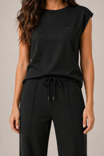 Women’s Sleeveless Top Drawstring Pants Set