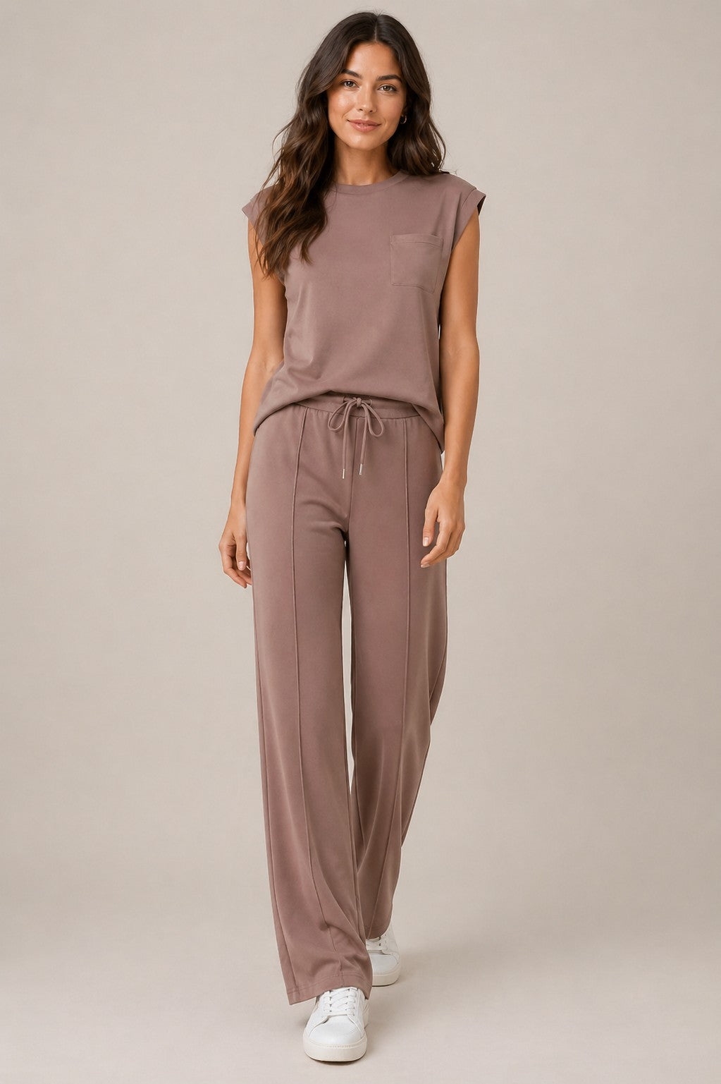 Women’s Sleeveless Top Drawstring Pants Set