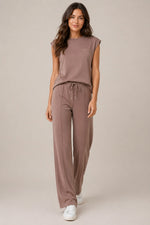 Women’s Sleeveless Top Drawstring Pants Set