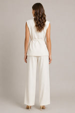 Women’s Sleeveless Top Side Pocket Pants Set
