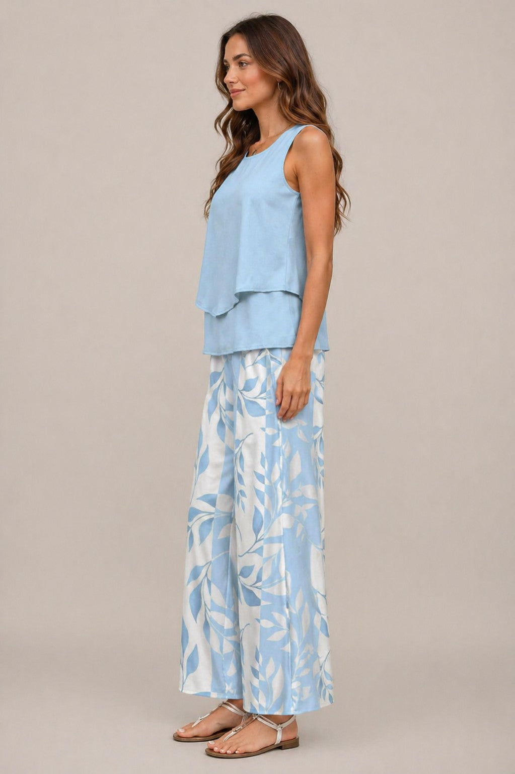 Women’s Sleeveless Top Wide Leg Pants Set