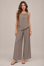 Women’s Sleeveless Top Wide Leg Pants Set