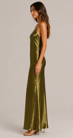 Women’s Sleeveless V-Neck Slim Strap Maxi Dress