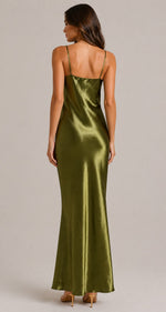 Women’s Sleeveless V-Neck Slim Strap Maxi Dress