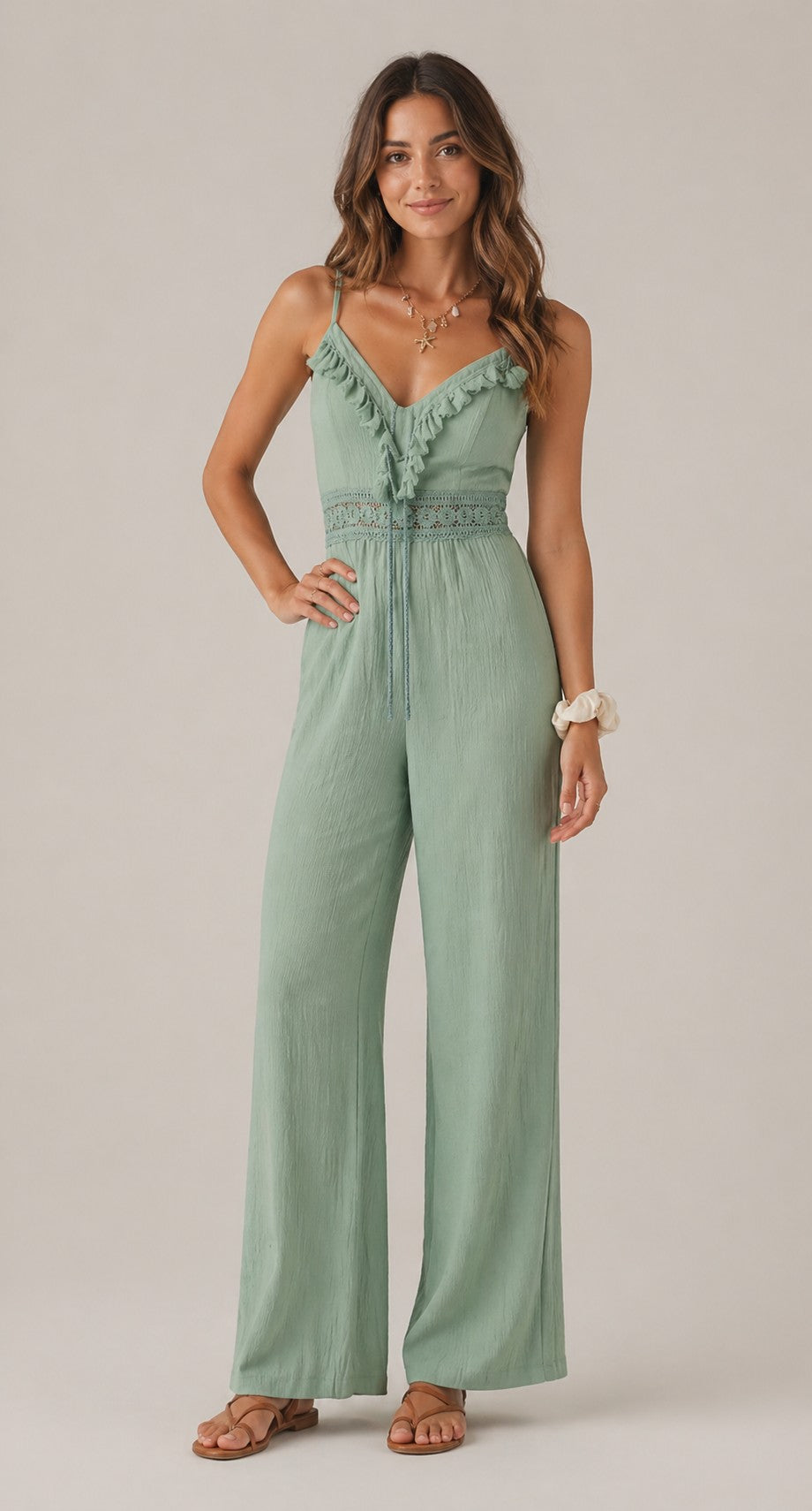 Women’s Thin Strap Wide Leg Jumpsuit